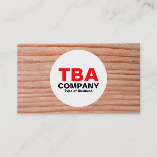 Carte De Visite Cercle - Bois 01 (Devant)