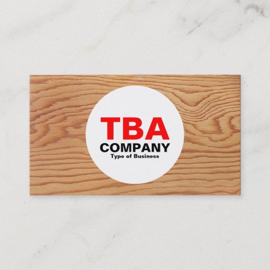 Carte De Visite Cercle - Bois 02 (Devant)