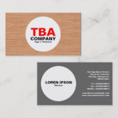 Carte De Visite Cercle - Bois 04 (Devant / Derrière)