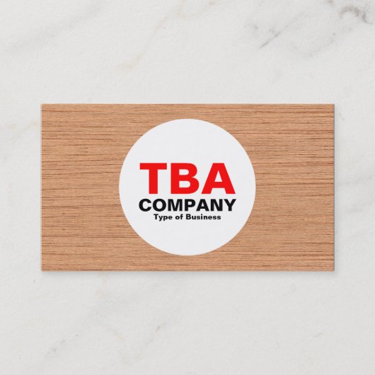 Carte De Visite Cercle - Bois 04 (Devant)