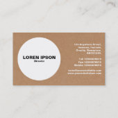 Carte De Visite Cercle - boîte en carton (Dos)