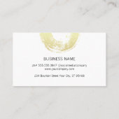 Carte De Visite Cercle brossé or élégant (Dos)