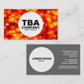 Carte De Visite Cercle - Bulles en fusion 02 (Devant / Derrière)