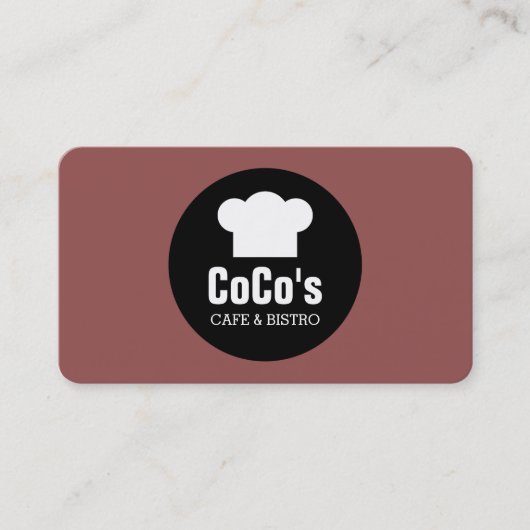 Carte De Visite Cercle Casquette du chef - Rouge foncé 955251 (Devant)