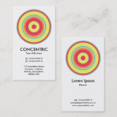 Carte De Visite Cercle concentré coloré 01 (Devant / Derrière)