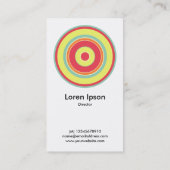Carte De Visite Cercle concentré coloré 01 (Dos)