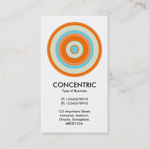 Carte De Visite Cercle concentré coloré 03