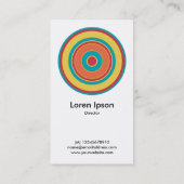 Carte De Visite Cercle concentré coloré 05 (Dos)
