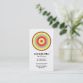 Carte De Visite Cercle Concentrique Coloré 01 (Debout devant)