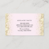 Carte De Visite cercle d'aquarelle rose pâle (Dos)