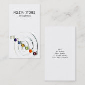 Carte De Visite Cercle de conception de zen de pierres gemmes de (Devant / Derrière)