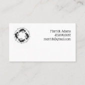 Carte De Visite Cercle de corbeau jamais plus gothique (Dos)