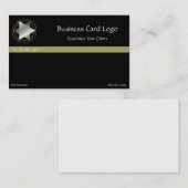 Carte De Visite Cercle de culture - Logo Triangles Argent & Or Rei (Devant / Derrière)