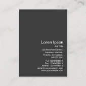 Carte De Visite Cercle de dégradé v2 07 (Dos)