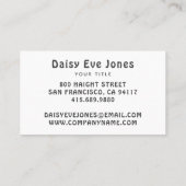 Carte De Visite Cercle de fleurs vert orange noir rétro Boho (Dos)