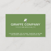 Carte De Visite cercle de girafes (Dos)