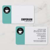 Carte De Visite Cercle de marge - Aqua Blue 6bc3bb (Devant / Derrière)