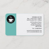 Carte De Visite Cercle de marge - Aqua Blue 6bc3bb (Dos)