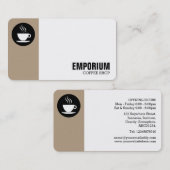 Carte De Visite Cercle de marge - Café b69f85 (Devant / Derrière)