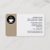 Carte De Visite Cercle de marge - Café b69f85 (Dos)