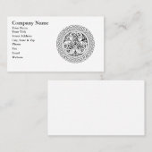 Carte De Visite Cercle de nouilles celtiques avec oiseaux (Devant / Derrière)