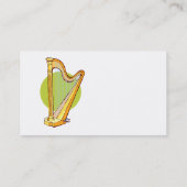 Carte De Visite Cercle de vert d'harpe de pédale derrière la (Dos)