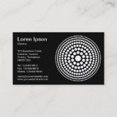 Carte De Visite Cercle demi-ton 01 - Blanc sur noir (Dos)