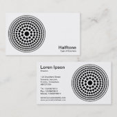 Carte De Visite Cercle demi-ton 01 - Noir et Blanc (Devant / Derrière)