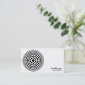 Carte De Visite Cercle demi-ton 01 - Noir et Blanc (Debout devant)