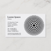 Carte De Visite Cercle demi-ton 01 - Noir et Blanc (Dos)