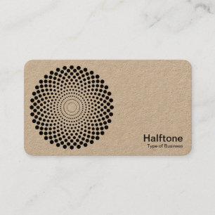 Carte De Visite Cercle demi-ton 02 - (Kraft)