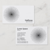 Carte De Visite Cercle demi-ton 03 - Noir et Blanc (Devant / Derrière)