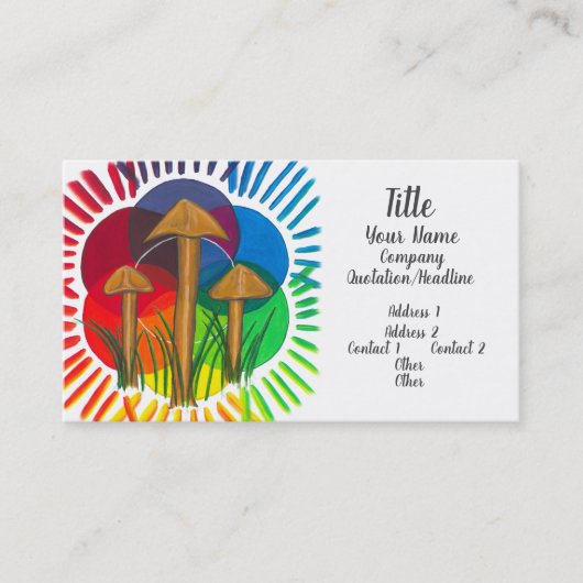 Carte De Visite Cercle des champignons - Peinture acrylique (Devant)