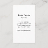 Carte De Visite Cercle d'or en noir moderne (Dos)