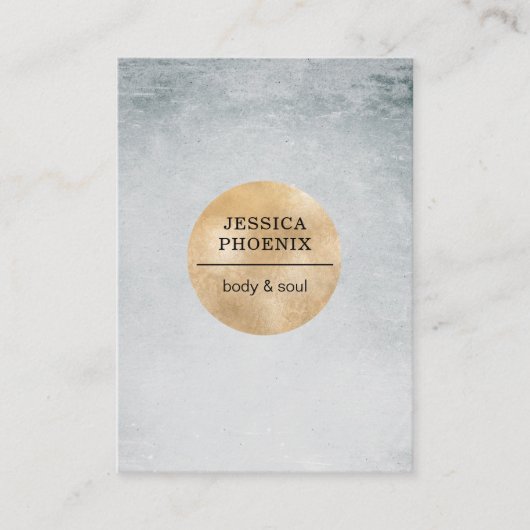 Carte De Visite Cercle d'or moderne Aquarell Grau Schwarz (Devant)