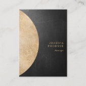 Carte De Visite Cercle d'or moderne noir (Devant)