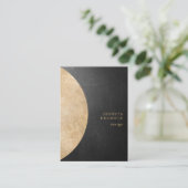 Carte De Visite Cercle d'or moderne noir (Debout devant)