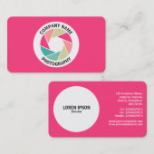 Carte De Visite Cercle d'ouverture couleur - Couleurs 01 - Rouge # (Devant / Derrière)