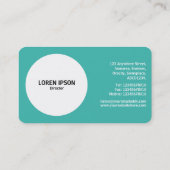 Carte De Visite Cercle d'ouverture couleur - Couleurs 01 - Vert #3 (Dos)