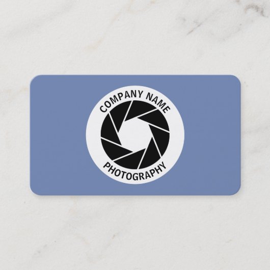 Carte De Visite Cercle d'ouverture - gris bleu (Devant)