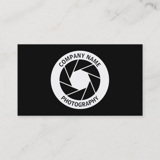 Carte De Visite Cercle d'ouverture - Noir (Devant)