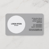 Carte De Visite Cercle d'ouverture - Tonalités - Gris #B2B2B2 (Dos)