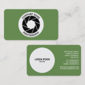 Carte De Visite Cercle d'ouverture - Vert mousse (Devant / Derrière)
