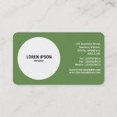 Carte De Visite Cercle d'ouverture - Vert mousse (Dos)