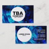 Carte De Visite Cercle - Eau bleue (Devant / Derrière)