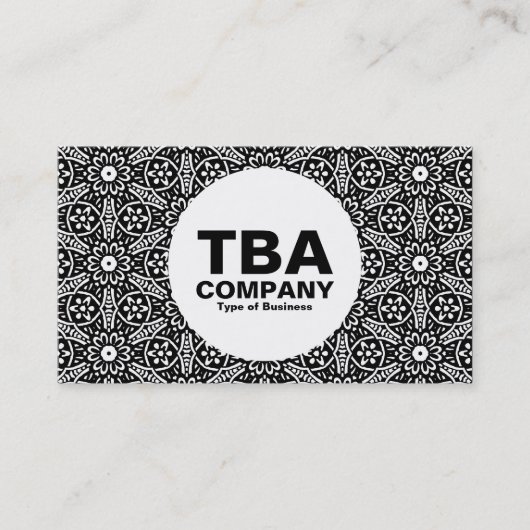 Carte De Visite Cercle - Fleurs géométriques (Devant)