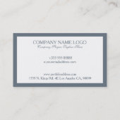 Carte De Visite Cercle géométrique bleu et blanc Mandala (Dos)