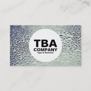 Carte De Visite Cercle - gouttelettes d'eau sur verre 01