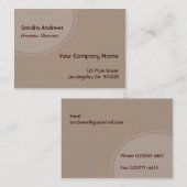 Carte De Visite Cercle gris Brown (Devant / Derrière)