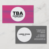 Carte De Visite Cercle - Jet Stream rouge (Devant / Derrière)